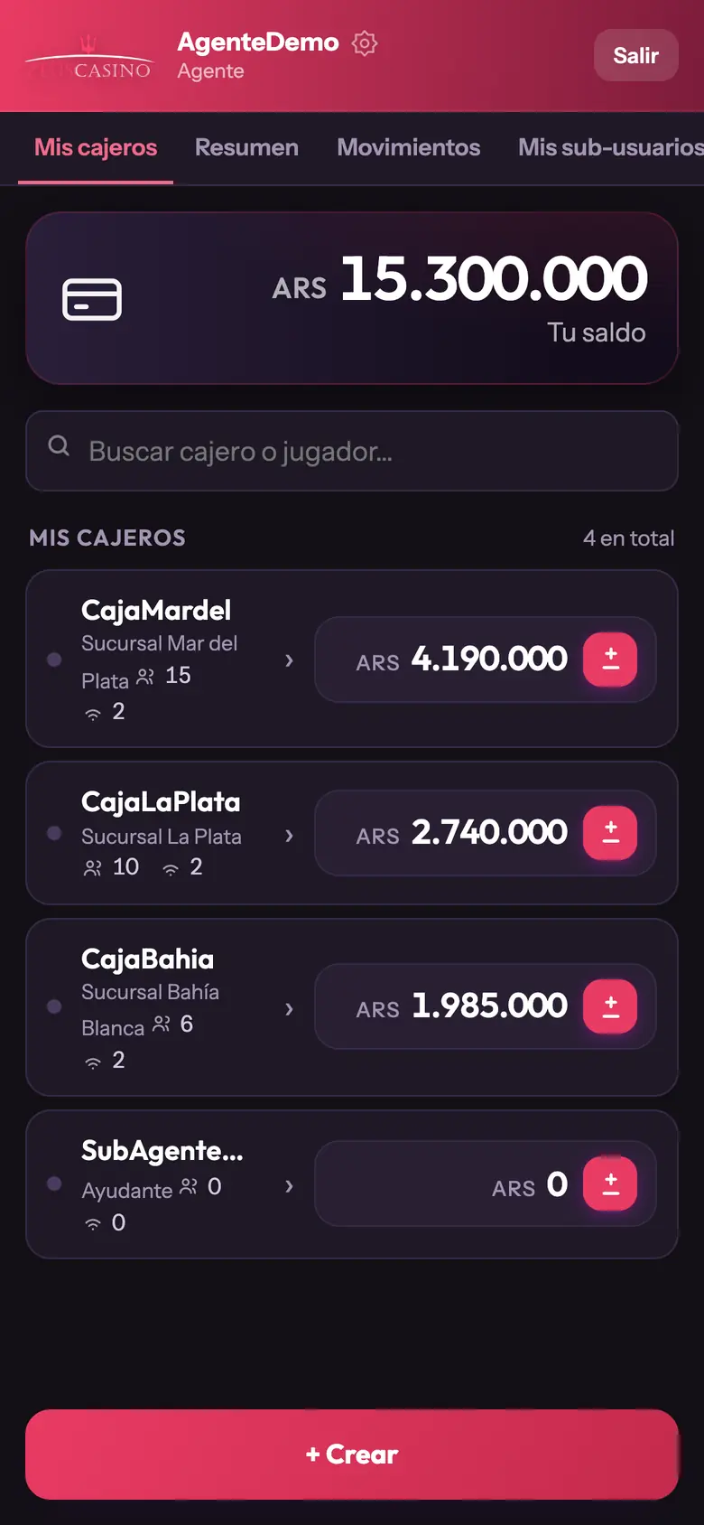Panel de Casino Zeus: la caja con el saldo nuevo